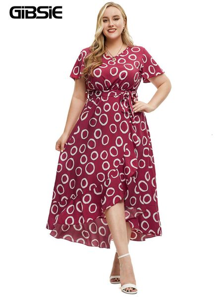 plus size dresses gibsie size casual print ruffle hem belted dress women summer short sleeve holiday beach sundress female boho long 230518, Black
plus size dresses gibsie size casual print ruffle hem belted dress women summer short sleeve holiday beach sundress female boho long 230518, Black