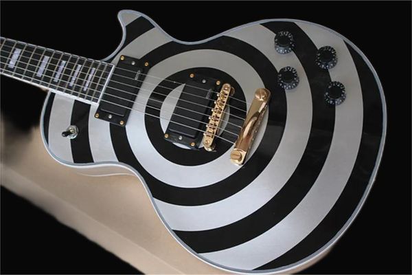 custom shop zakk wylde bullseye slivery & black electric guitar mahogany body neck rosewood f
custom shop zakk wylde bullseye slivery & black electric guitar mahogany body neck rosewood f