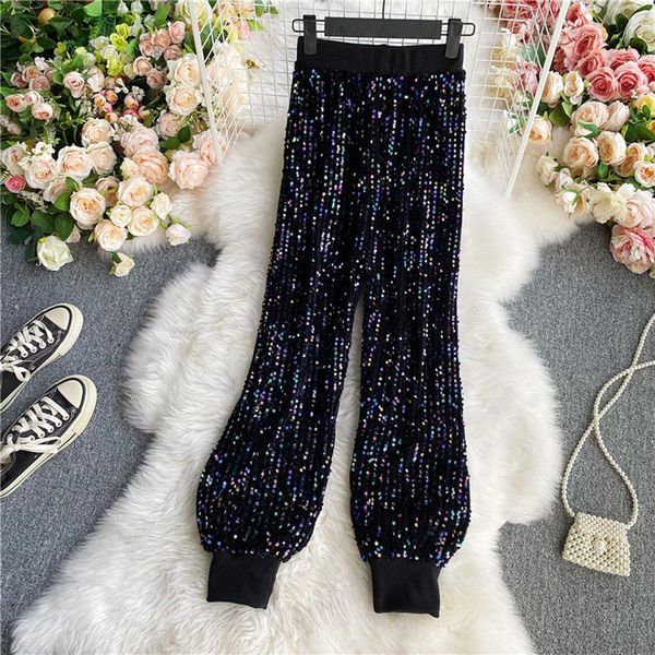 capris winter pants women europe's new trousers women fashion sequin gold velvet elastic waist harem pants for women pantalon femme, Black;white
capris winter pants women europe's new trousers women fashion sequin gold velvet elastic waist harem pants for women pantalon femme, Black;white
