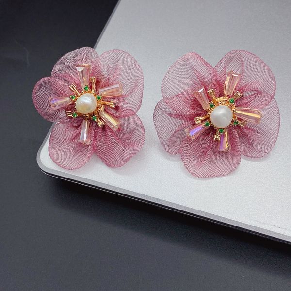 stud handmade pearl earpieces organza flower earpieces all-match temperament studs copper gold plated s925 for women sparkling jewelry hypoa, Golden;silver
stud handmade pearl earpieces organza flower earpieces all-match temperament studs copper gold plated s925 for women sparkling jewelry hypoa, Golden;silver