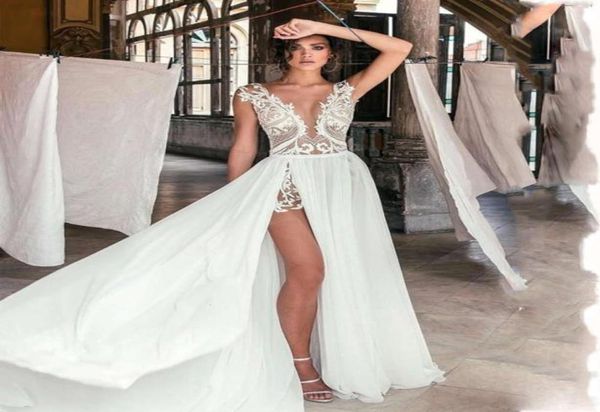deep vneck chiffon wedding dresses appliques lace long dress backless thighhigh slits bridal gown beach summer vestido de n4661797, White
deep vneck chiffon wedding dresses appliques lace long dress backless thighhigh slits bridal gown beach summer vestido de n4661797, White