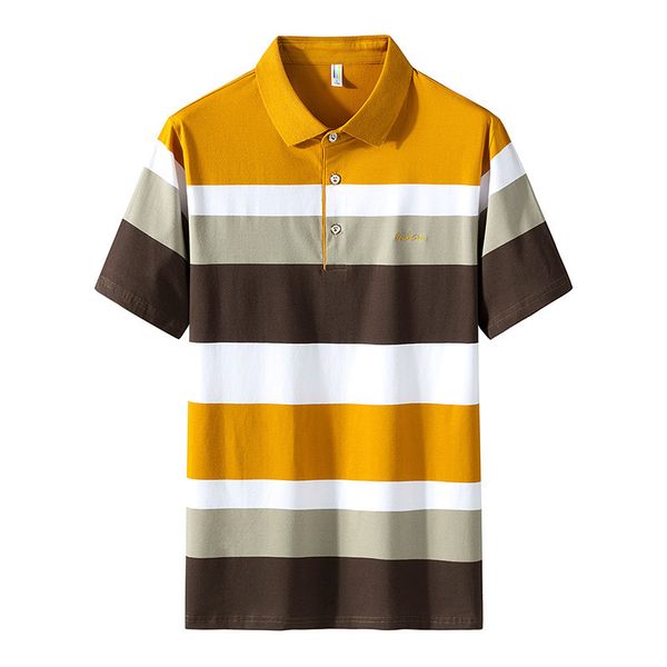 mens polos casual summer short sleeve striped white black polo shirt brand fashion clothes for oversize 4xl 230518
mens polos casual summer short sleeve striped white black polo shirt brand fashion clothes for oversize 4xl 230518