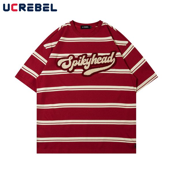 mens tshirts striped short sleeve tshirt summer casual letter embroidery loose crew neck high street color block cotton tee men 230518, White;black
mens tshirts striped short sleeve tshirt summer casual letter embroidery loose crew neck high street color block cotton tee men 230518, White;black