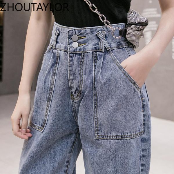 jeans zhoutaylor woman jeans fashion button zippers high waisted anklelength trousers femme high street autumn harem pants female, Blue
jeans zhoutaylor woman jeans fashion button zippers high waisted anklelength trousers femme high street autumn harem pants female, Blue