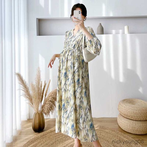 spring new maternity dress v-neck high waist long skirt maternity decor literary dress spring and autumn dresses for beach r230519, White
spring new maternity dress v-neck high waist long skirt maternity decor literary dress spring and autumn dresses for beach r230519, White