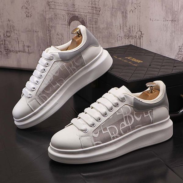 fashion sneakers men's lace-up dress shoes net mesh yarn platform business printing oxford footwear, Black
fashion sneakers men's lace-up dress shoes net mesh yarn platform business printing oxford footwear, Black