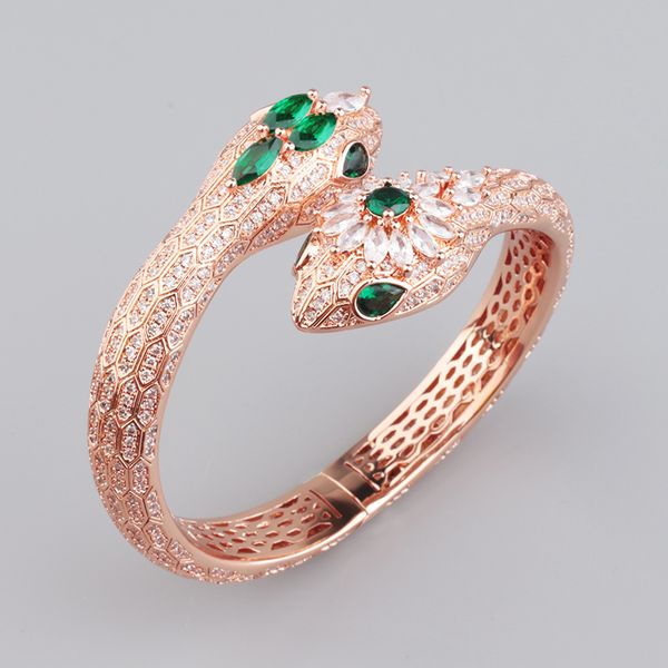 sterling silver 18k rose gold plated double snake infinity bangle bracelets womens charm bracelet men luxury jewelry party christmas wedding, Black
sterling silver 18k rose gold plated double snake infinity bangle bracelets womens charm bracelet men luxury jewelry party christmas wedding, Black