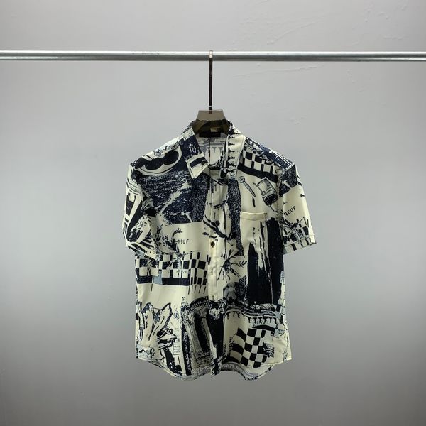 men's designer shirt summer short sleeve casual button up shirt printed bowling shirt beach style breathable t-shirt clothing #58, White;black
men's designer shirt summer short sleeve casual button up shirt printed bowling shirt beach style breathable t-shirt clothing #58, White;black