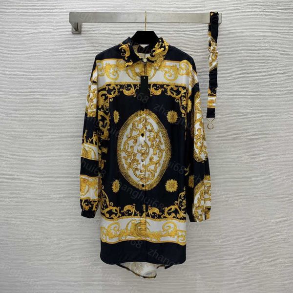 23ss summer dresses women dress clothing portrait vintage print with waist belt slimming long-sleeved shirt a1, Black;gray
23ss summer dresses women dress clothing portrait vintage print with waist belt slimming long-sleeved shirt a1, Black;gray