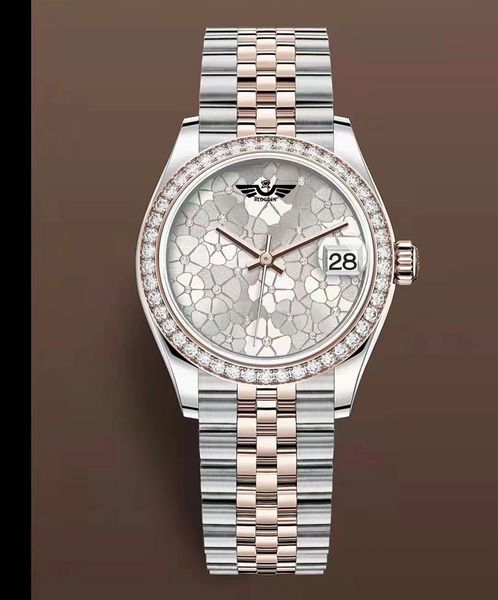 new style ladies watch 31mm 278381 sapphire 24 diamond dail women watches automatic mechanical movement 18k two tone rose gold lady wristwat, Slivery;brown
new style ladies watch 31mm 278381 sapphire 24 diamond dail women watches automatic mechanical movement 18k two tone rose gold lady wristwat, Slivery;brown