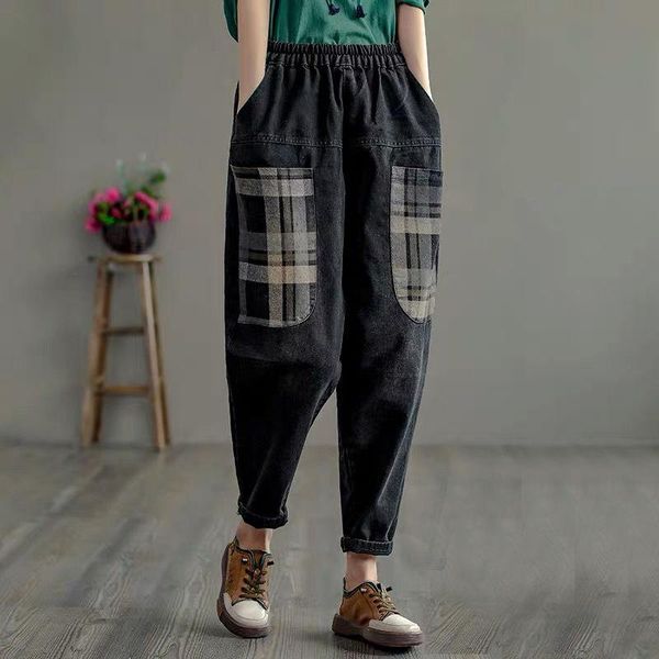 jeans new arrival spring autumn women loose casual cotton denim patchwork anklelength pants elastic waist harem pants jeans w775, Blue
jeans new arrival spring autumn women loose casual cotton denim patchwork anklelength pants elastic waist harem pants jeans w775, Blue