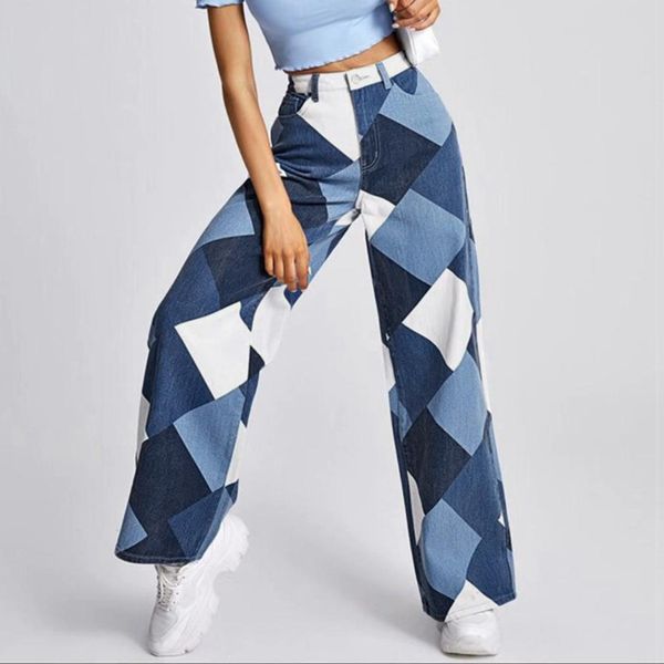 jeans geometry vintage baggy jeans women 90s streetwear pockets wide leg cargo pants casual denim trousers 2021, Blue
jeans geometry vintage baggy jeans women 90s streetwear pockets wide leg cargo pants casual denim trousers 2021, Blue