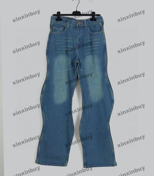 xinxinbuy men women designer pant letter wave panelled denim 1854 jeans spring summer casual pants blue m-2xl, Black;brown
xinxinbuy men women designer pant letter wave panelled denim 1854 jeans spring summer casual pants blue m-2xl, Black;brown
