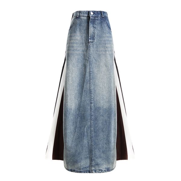 skirts women's skirt high waist contrast color spliced a-line ankle-length denim skirts summer 2023 new trendy, Black
skirts women's skirt high waist contrast color spliced a-line ankle-length denim skirts summer 2023 new trendy, Black