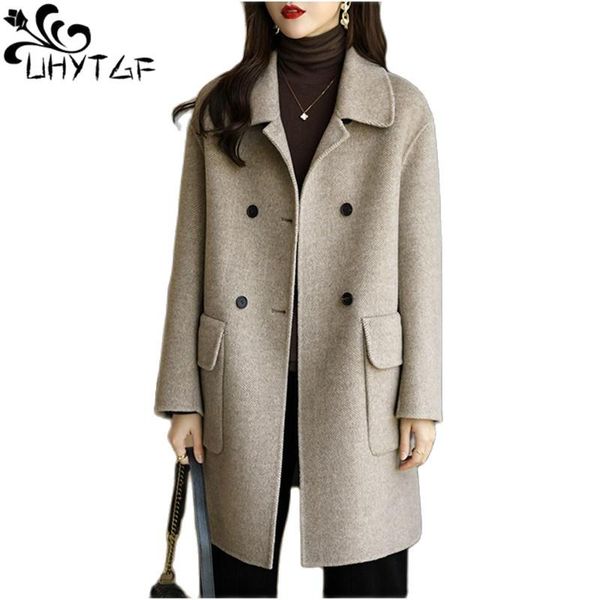 fur uhytgf autumn winter woolen coat women's fashion double breasted female jacket korean casual big size thin outerwear ladies 2116, Black
fur uhytgf autumn winter woolen coat women's fashion double breasted female jacket korean casual big size thin outerwear ladies 2116, Black