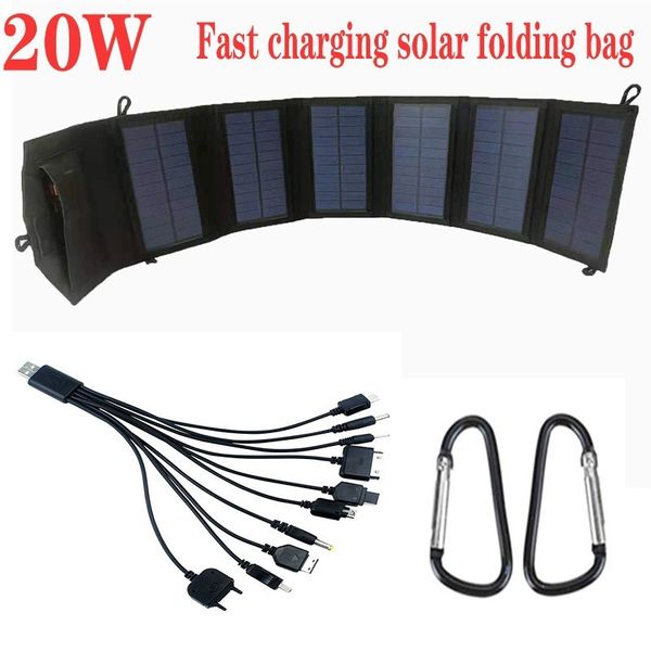 20w 5v usb portable solar panel folding bag 6 folding portable solar phone charging bag waterproof outdoor camping
20w 5v usb portable solar panel folding bag 6 folding portable solar phone charging bag waterproof outdoor camping
