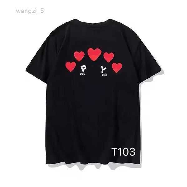 cdg fashion mens play t shirt designer red heart commes casual women shirts des badge garcons high quanlity tshirts cotton embroidery 6 d6l1, White;black
cdg fashion mens play t shirt designer red heart commes casual women shirts des badge garcons high quanlity tshirts cotton embroidery 6 d6l1, White;black