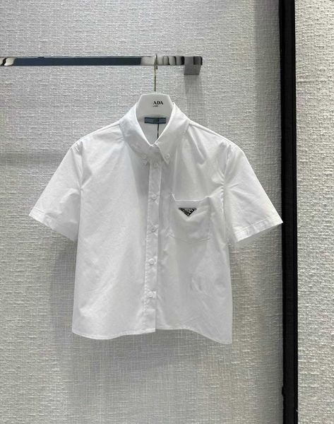 high version 23 spring/summer new pocket inverted simple fashion shirt for women, White
high version 23 spring/summer new pocket inverted simple fashion shirt for women, White
