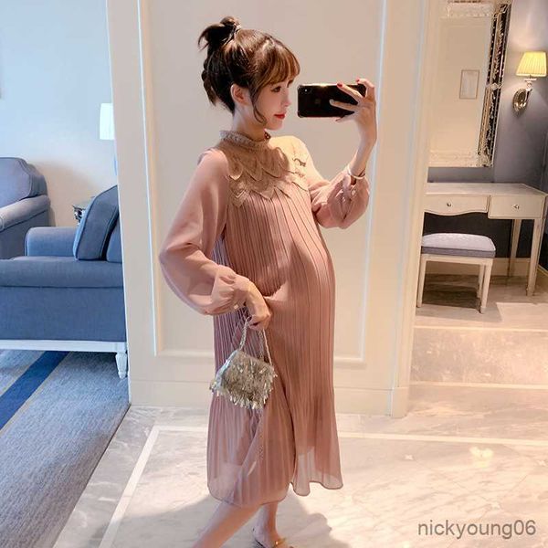 autumn fashion pleated chiffon maternity long dress loose straight clothes for pregnant women pregnancy clothing r230519, White
autumn fashion pleated chiffon maternity long dress loose straight clothes for pregnant women pregnancy clothing r230519, White