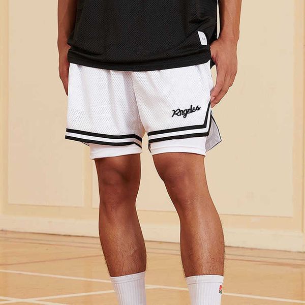 basketball shorts lined with double layer fake two piece american training fitness leisure sports running summer loose men, White;black
basketball shorts lined with double layer fake two piece american training fitness leisure sports running summer loose men, White;black