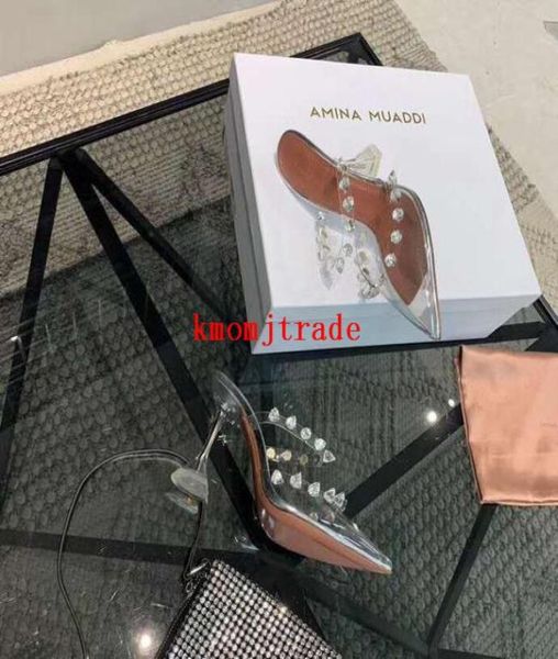 real pos new amina muaddi julia crystal pvc glass mules transparent pvc clear spiked crystals julia mules strap shoes5057489, Black
real pos new amina muaddi julia crystal pvc glass mules transparent pvc clear spiked crystals julia mules strap shoes5057489, Black
