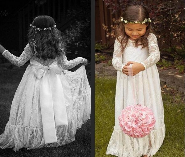long sleeve flower girl dresses ruffled lace handmade vintage formal gowns princess special pregnant dress4086055, White;blue
long sleeve flower girl dresses ruffled lace handmade vintage formal gowns princess special pregnant dress4086055, White;blue