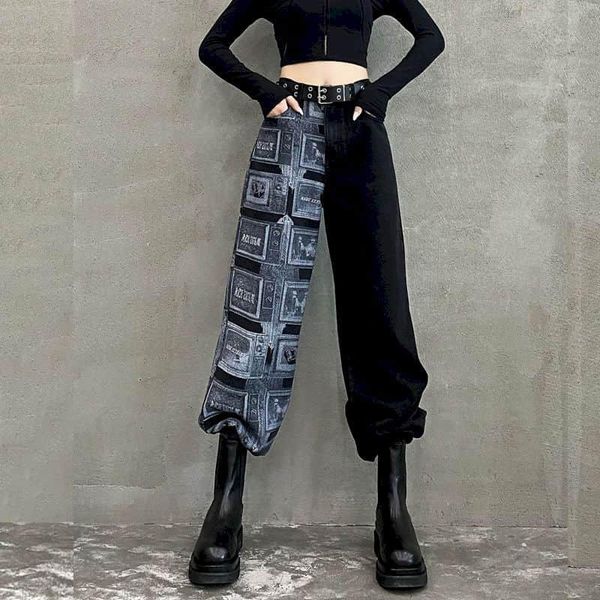 jeans black jeans women's high waist 2022 autumn new straight loose wide leg pants gothic contrast stitching retro streetwear trousers, Blue
jeans black jeans women's high waist 2022 autumn new straight loose wide leg pants gothic contrast stitching retro streetwear trousers, Blue