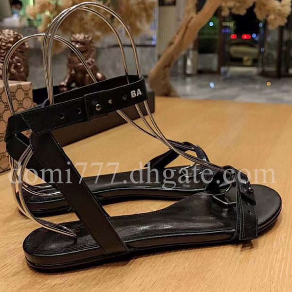 with letter logo brand fashion women's flat leather sandals for summer sandals black pink green eu35-42
with letter logo brand fashion women's flat leather sandals for summer sandals black pink green eu35-42