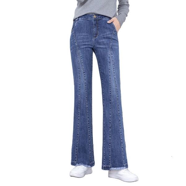 women's jeans brand women full length fashion flare jeans for spring autumn winter high stretch soft slimming fit denim pants oversize, Blue
women's jeans brand women full length fashion flare jeans for spring autumn winter high stretch soft slimming fit denim pants oversize, Blue