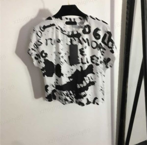 designer t shirts ink splash lettering black and white print short sleeve tshirt crop fashion round neck summer breathable clothing women 0
designer t shirts ink splash lettering black and white print short sleeve tshirt crop fashion round neck summer breathable clothing women 0