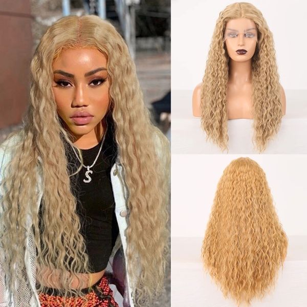 kinky curly wigs for women curly synthetic lace front wig with natural hairline heat resistant middle part cosplay wigs, Black
kinky curly wigs for women curly synthetic lace front wig with natural hairline heat resistant middle part cosplay wigs, Black