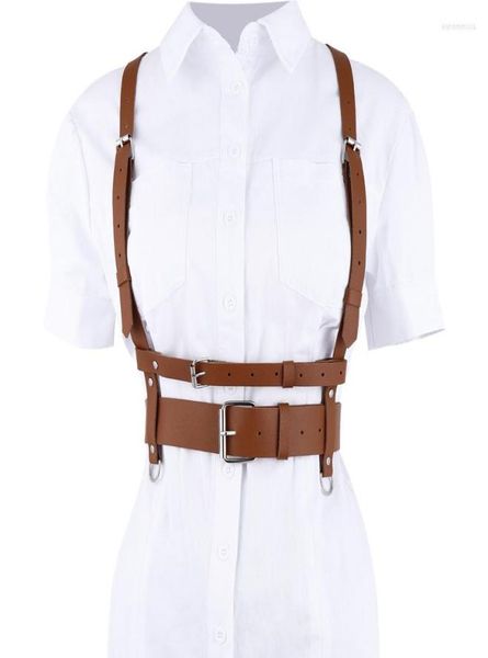 belts 2022 fashion punk faux leather harness body waist belt for women handmade straps suspender2781323, Black;brown
belts 2022 fashion punk faux leather harness body waist belt for women handmade straps suspender2781323, Black;brown