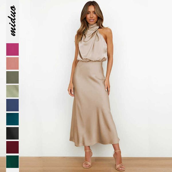 spring and summer new satin sleeveless dress fashion elegant celebrity light evening dress, White
spring and summer new satin sleeveless dress fashion elegant celebrity light evening dress, White