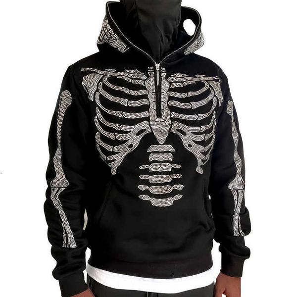 wholesale oversized black men embroidery skeleton full face zip up hoodie over rhinestone custom hoodi
wholesale oversized black men embroidery skeleton full face zip up hoodie over rhinestone custom hoodi