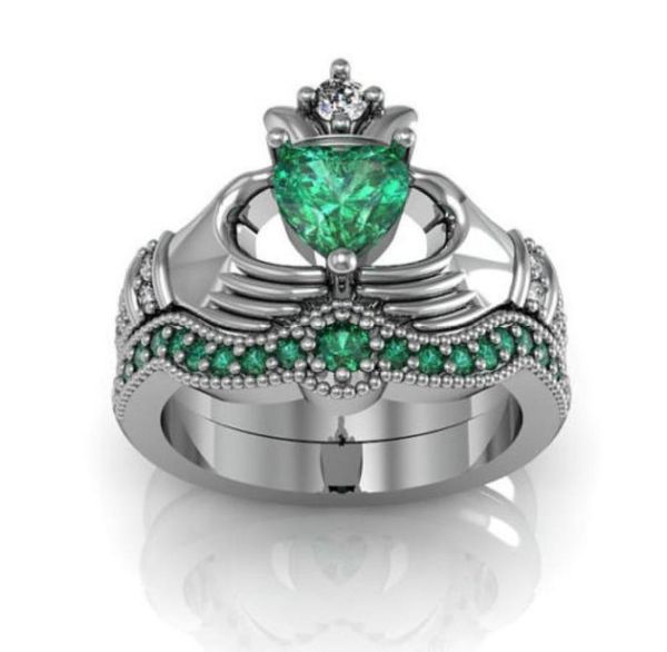 eternal claddagh ring sets luxury 10kt white gold filled 1ct heart green sapphire women039s engagement wedding ring for women g8769745, Slivery;golden
eternal claddagh ring sets luxury 10kt white gold filled 1ct heart green sapphire women039s engagement wedding ring for women g8769745, Slivery;golden