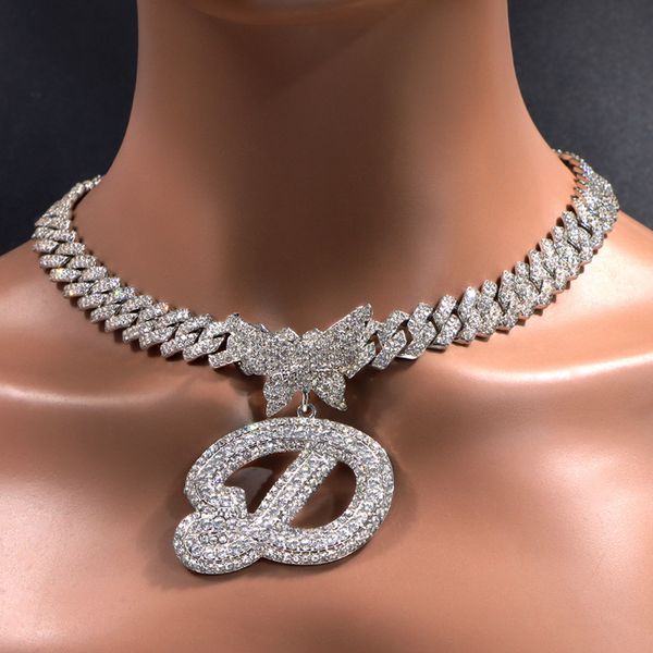 chokers men women 14mm cuban chain crystal butterfly initials name pendant necklace iced out cursive letters rapper jewelry 230519, Golden;silver
chokers men women 14mm cuban chain crystal butterfly initials name pendant necklace iced out cursive letters rapper jewelry 230519, Golden;silver
