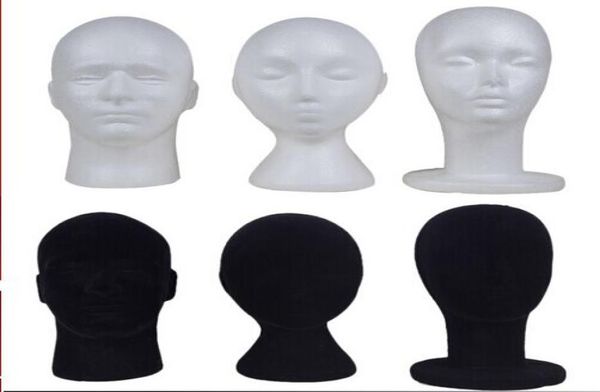 styrofoam and velvet mannequin head hat wig holder black or white stand display female male head9563045
styrofoam and velvet mannequin head hat wig holder black or white stand display female male head9563045
