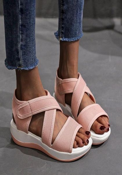 sandals bohemian style 2021 summer women knitting low wedges heel 45cm rome open toe platform sandalis mujer piel shoes 436400880, Black
sandals bohemian style 2021 summer women knitting low wedges heel 45cm rome open toe platform sandalis mujer piel shoes 436400880, Black