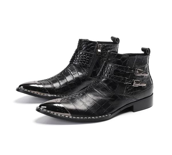 autumn men oxford boots genuine cow leather double buckle black ankle boots mens dress crocodile pattern chelsea cowboy boots5324705
autumn men oxford boots genuine cow leather double buckle black ankle boots mens dress crocodile pattern chelsea cowboy boots5324705