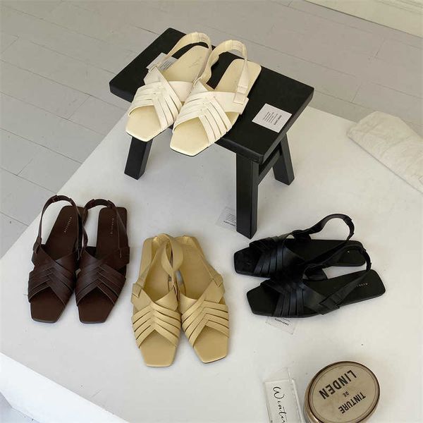 summer niche woven square flat heels elegant hollowed out open toe comfortable back hollow women's sandals, Black
summer niche woven square flat heels elegant hollowed out open toe comfortable back hollow women's sandals, Black