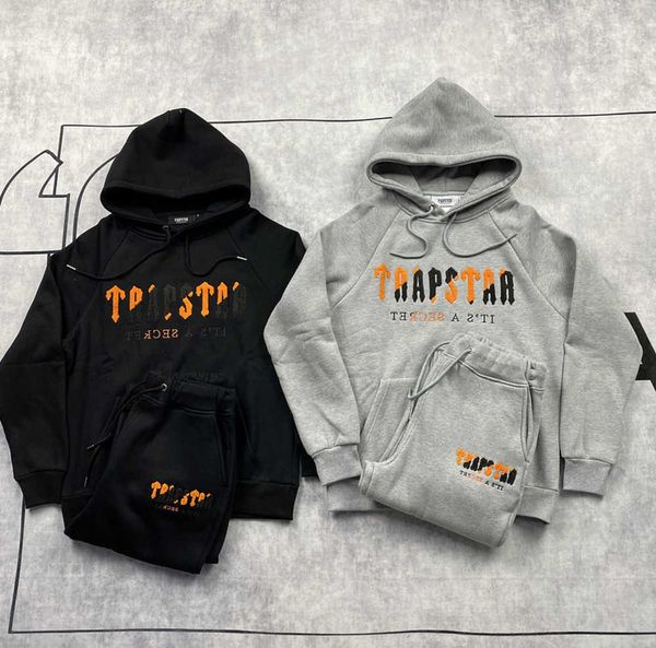 mens tracksuits fw towel embroidery trapstar hoodie womens hooded pullover set 5ess, Gray 
mens tracksuits fw towel embroidery trapstar hoodie womens hooded pullover set 5ess, Gray