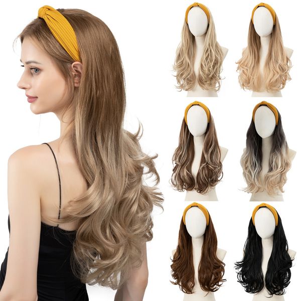 24 inch wig for women with long curls headbands and a wide variety of wig styles to choose from supporting customized logos, Black
24 inch wig for women with long curls headbands and a wide variety of wig styles to choose from supporting customized logos, Black