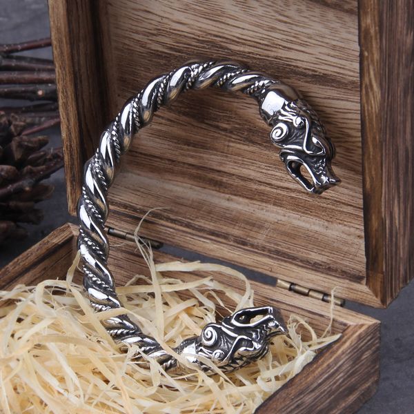 chain stainless steel nordic viking norse dragon bracelet adjustable men wristband cuff bracelets with viking wooden box 230519, Black
chain stainless steel nordic viking norse dragon bracelet adjustable men wristband cuff bracelets with viking wooden box 230519, Black