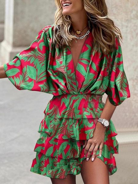 dresses 2022 autumn casual print ruffles mini dress women fashion deep vneck batwing sleevees beach dresses woman holiday party dress, Black;gray
dresses 2022 autumn casual print ruffles mini dress women fashion deep vneck batwing sleevees beach dresses woman holiday party dress, Black;gray