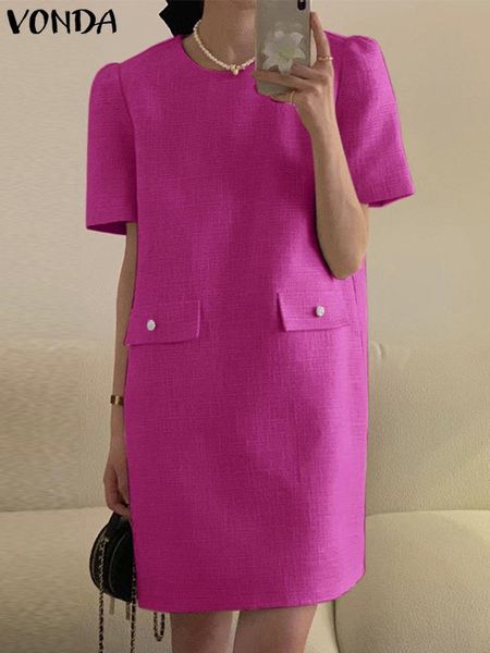 dresses summer party short sundress vonda 2023 women casual short sleeve holiday plain dress elegant office dress oversized vestidos, Black;gray
dresses summer party short sundress vonda 2023 women casual short sleeve holiday plain dress elegant office dress oversized vestidos, Black;gray