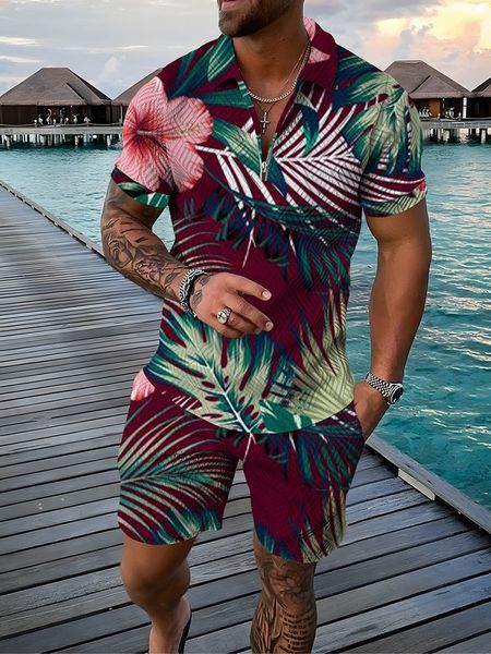 mens suits blazers tracksuit casual summer short sleeve polo shirt and shorts suit twopiece set male clothing tropical print clothes for men, White;black
mens suits blazers tracksuit casual summer short sleeve polo shirt and shorts suit twopiece set male clothing tropical print clothes for men, White;black