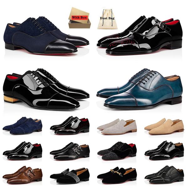 with box luxury designer mens dress shoes red bottoms low heel loafers sneakers patent leather rivets men business party sneaker wedding sho, Black
with box luxury designer mens dress shoes red bottoms low heel loafers sneakers patent leather rivets men business party sneaker wedding sho, Black