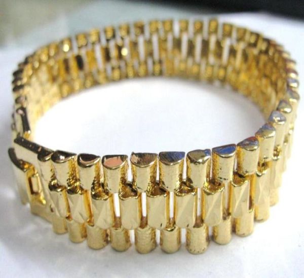 brand new 45g men 24k yellow gold gep solid fill gp bracelet fashion men gold bracelet 14mm 8quot2631619, Black
brand new 45g men 24k yellow gold gep solid fill gp bracelet fashion men gold bracelet 14mm 8quot2631619, Black