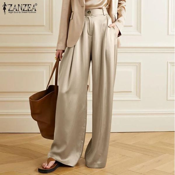 capris zanzea stylowe dorywczo szerokie nogawki satynowe spodnie robocze damskie jednolite spodnie zipper pantalon palazzo letnie vintage, Black;white
capris zanzea stylowe dorywczo szerokie nogawki satynowe spodnie robocze damskie jednolite spodnie zipper pantalon palazzo letnie vintage, Black;white