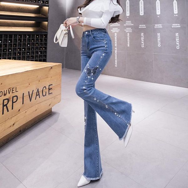 jeans butterfly rhinestones flared jeans woman high waist denim trousers female bootcut pants ladies drilling pantalones mujer, Blue
jeans butterfly rhinestones flared jeans woman high waist denim trousers female bootcut pants ladies drilling pantalones mujer, Blue